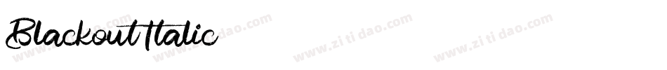 Blackout Italic字体转换